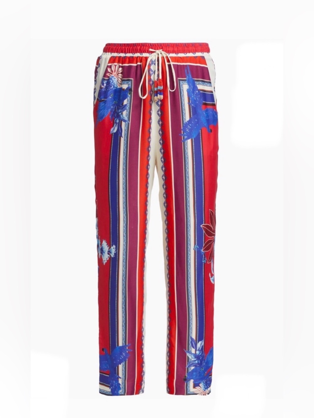 Farm Rio Macaw Scarf Red White Blue Two Piece Set XL - Picture 3 of 13
